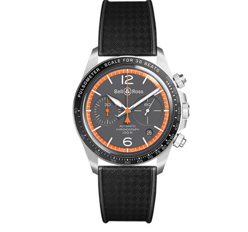 Replica Bell and Ross brv294 Watch BR V2-94 GARDE-CÔTES black rubber BRV294-ORA-ST/SRB